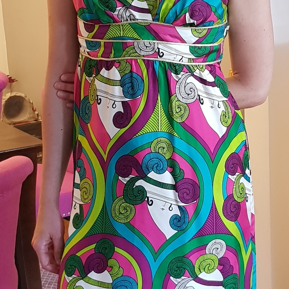 Voom Silk Multi Colored Dress - Picture 15 of 16